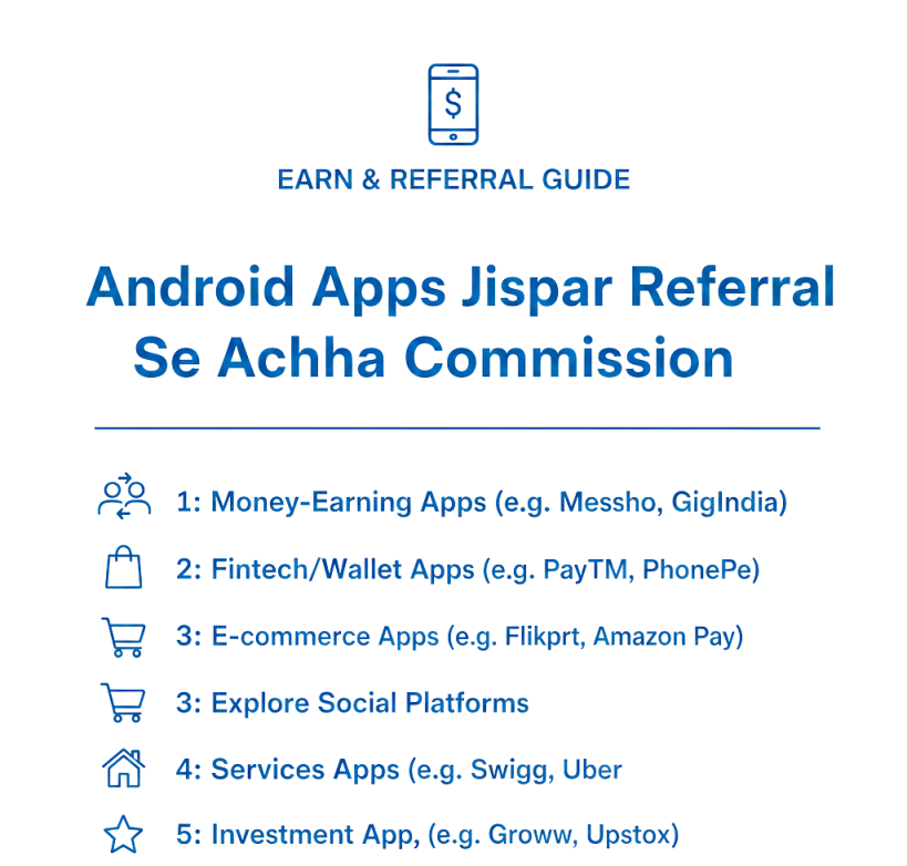 Android Apps Jispar Referral Se Achha Commission