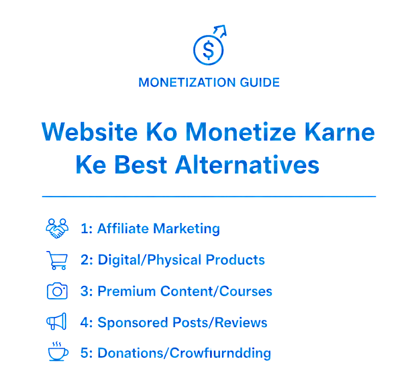 Website Ko Monetize Karne Ke Best Alternatives
