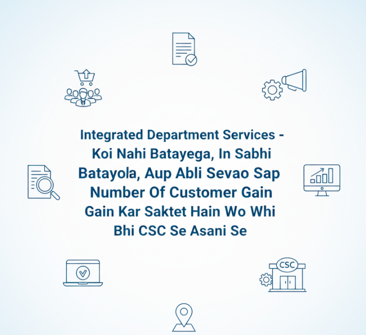 Integrated Department Services – Koi Nahi Batayega, In Sabhi Sevao Se Aap Number Of Customer Gain Kar Sakte Hain Wo Bhi CSC Se Asani Se